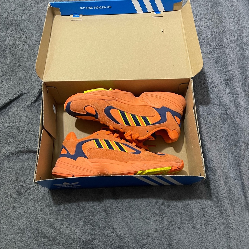 Adidas yung 1 orange and blue size 9.5